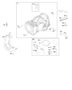 Cylinder Group Diagram and Parts List for 31S977-0012-B5 200000 - 399999 Briggs and Stratton Engine